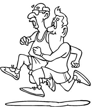 Fitness boyama sayfası,  coloring page, , Who Is Faster