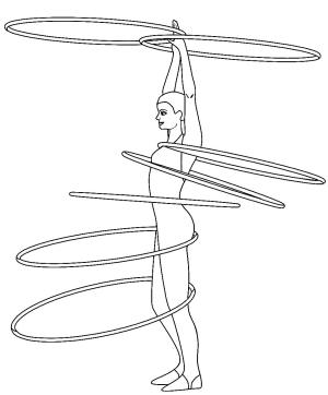 Fitness boyama sayfası,  coloring page, , Hula Hoop