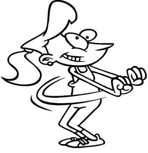 Fitness boyama sayfası,  coloring page, , Girl Exercising