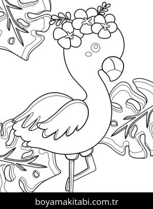 Flamingo boyama sayfası – ücretsiz yazdır, boyama etkinliği