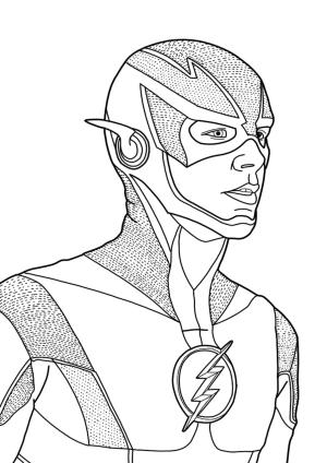 Flash boyama sayfası,  coloring page, Flash Yüz, 