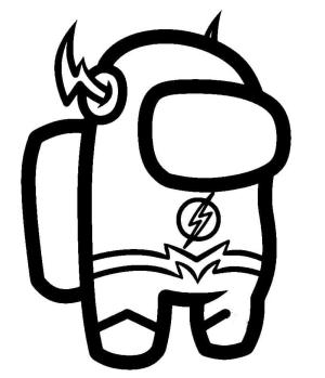 Flash boyama sayfası,  coloring page, Among Us Flash Cilt, 