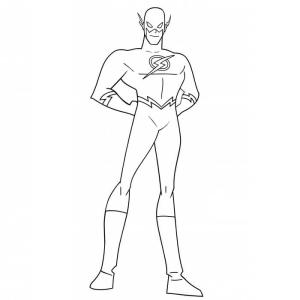 Flash boyama sayfası,  coloring page, Karikatür Flash, 