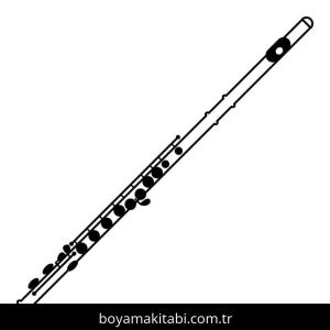 Flüt boyama sayfası – eğitici aktivite, yaratıcılık