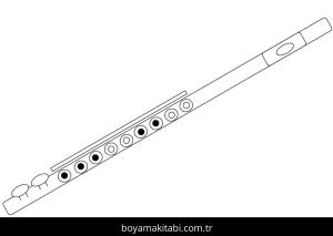 Flüt boyama sayfası – ücretsiz yazdır, boyama etkinliği