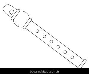 Flüt boyama sayfası – yaratıcılığı geliştirir, keyifli zaman