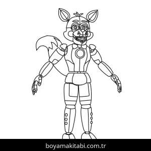 FNAF boyama sayfası – el becerilerini geliştirir, boyama çalışması