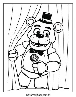 FNAF boyama sayfası – eğitici aktivite, yaratıcılık