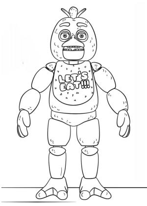 FNAF boyama sayfası,  coloring page, FNAF Chica, 