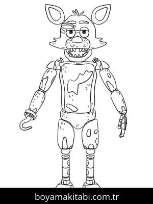 FNAF boyama sayfası – kolay boyama, eğitici aktivite