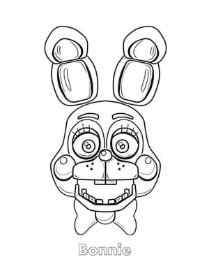 FNAF boyama sayfası,  coloring page, Freddy’de Bonnie 5 Gece, 