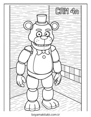 FNAF boyama sayfası – eğlenceli etkinlik, el becerilerini geliştirir