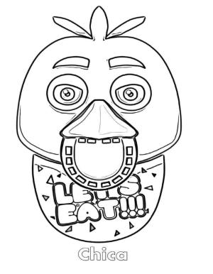 FNAF boyama sayfası,  coloring page, Freddy’s’de 5 Gece Kız Yüzleri, 