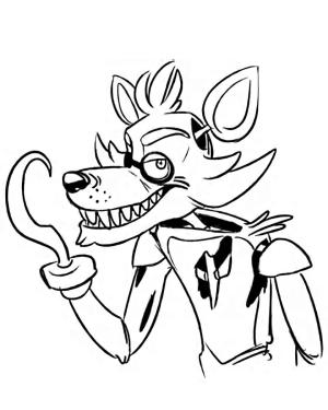 FNAF boyama sayfası,  coloring page, Kurnaz Aterrador, 