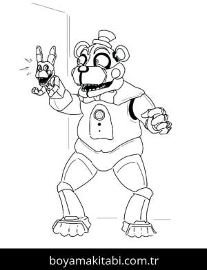 FNAF boyama sayfası – PDF indir, sevimli karakter