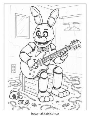 FNAF boyama sayfası – okul öncesi, evde etkinlik
