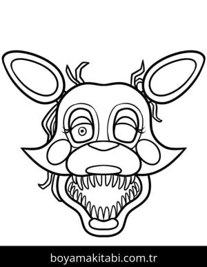 FNAF boyama sayfası – sevimli karakter, sanatsal çalışma