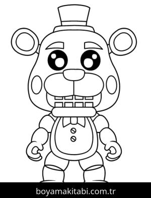 FNAF boyama sayfası – renkli çizimler, okul öncesi