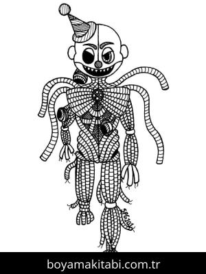 FNAF boyama sayfası – boyama çalışması, yaratıcılığı geliştirir