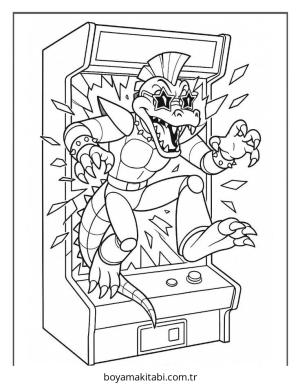 FNAF boyama sayfası – çocuk aktivitesi, PDF indir