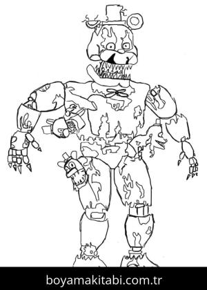 FNAF boyama sayfası – sanatsal çalışma, çocuklar için