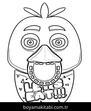 FNAF boyama sayfası – çocuklar için, çizgi film temalı