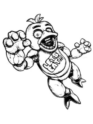 FNAF boyama sayfası,  coloring page, Angry Girl 5 Gece Freddy’de, 