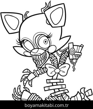 FNAF boyama sayfası – el becerilerini geliştirir, boyama çalışması