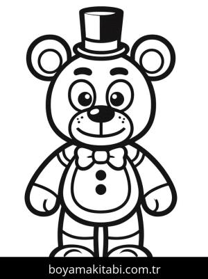 FNAF boyama sayfası – çocuk aktivitesi, PDF indir