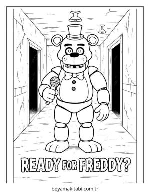 FNAF boyama sayfası – sanatsal çalışma, çocuklar için
