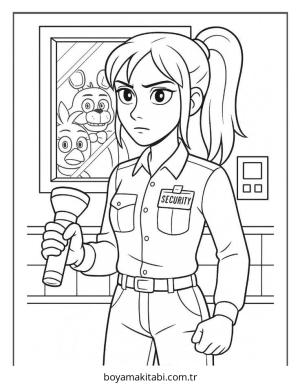 FNAF boyama sayfası – boyama çalışması, yaratıcılığı geliştirir