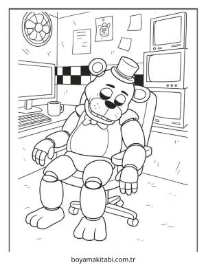 FNAF boyama sayfası – yaratıcılığı geliştirir, keyifli zaman