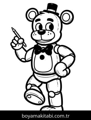 FNAF boyama sayfası – boyama etkinliği, çocuk aktivitesi