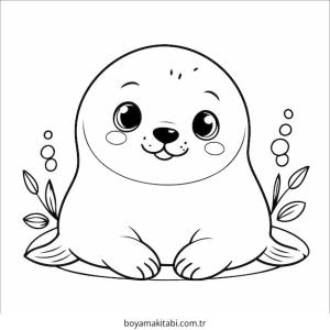 Fok boyama sayfası – basit çizim, kolay boyama