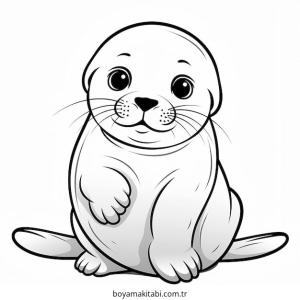 Fok boyama sayfası – yaratıcılık, eğlenceli etkinlik