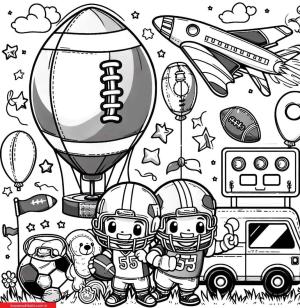 Futbol boyama sayfası, Football coloring page, , 