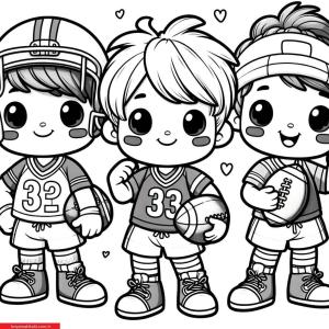 Futbol boyama sayfası, Football coloring page, , 