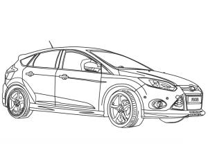 Ford boyama sayfası,  coloring page, Ford Odak Spor, 