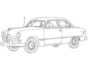 Ford boyama sayfası,  coloring page, Klasik Ford Araba, 