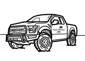 Ford boyama sayfası,  coloring page, Ford Raptor Resmi, 