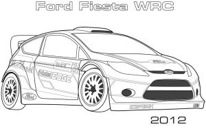 Ford boyama sayfası,  coloring page, Ford Fiesta WRC, 