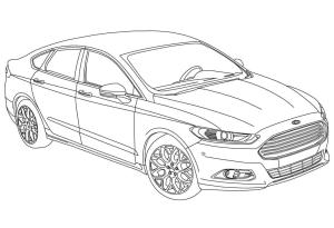 Ford boyama sayfası,  coloring page, Ford Füzyon, 