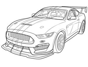 Ford boyama sayfası,  coloring page, Ford Spor Araba, 