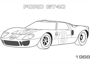 Ford boyama sayfası,  coloring page, Ford Gt40, 