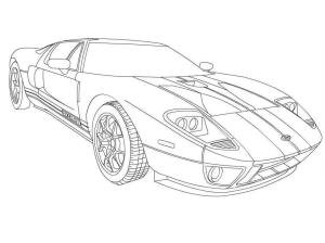 Ford boyama sayfası,  coloring page, Ford GT, 