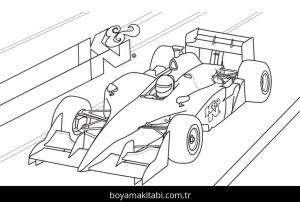 Formula 1 boyama sayfası – yaratıcılık, eğlenceli etkinlik