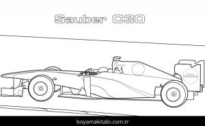 Formula 1 boyama sayfası – evde etkinlik, ücretsiz yazdır