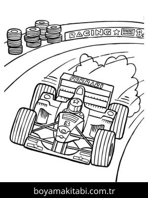Formula 1 boyama sayfası – ücretsiz yazdır, boyama etkinliği