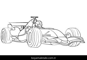 Formula 1 boyama sayfası – PDF indir, sevimli karakter