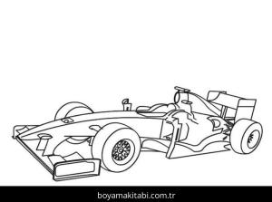 Formula 1 boyama sayfası – el becerilerini geliştirir, boyama çalışması